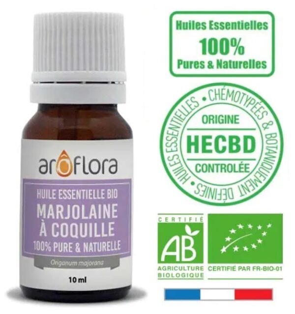 Huiles essentielles marjolaine à coquilles BIO ECOCERT - 10 ml